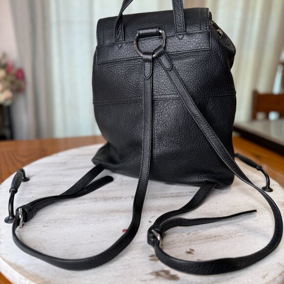 Vince Camuto Black Leather Convertible‎ Backpack Purse - Picture 3 of 8